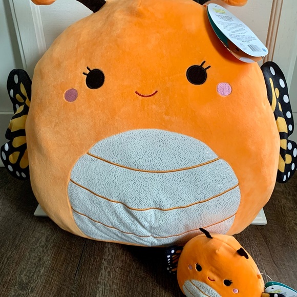 SQUISHMALLOWS MONY THE MONARCH BUTTERFLY SET 16-20”& 5” Rare Limited Edition NWT - Picture 2 of 16